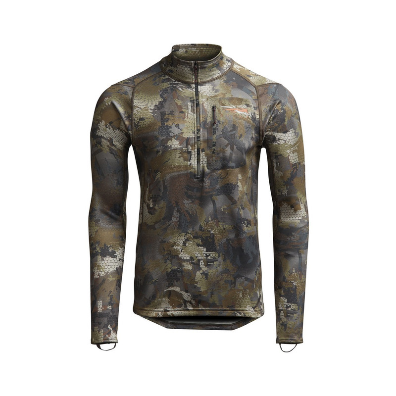 Sitka Core Midweight Zip-T Hunting Shirt in Waterfowl Timber Color